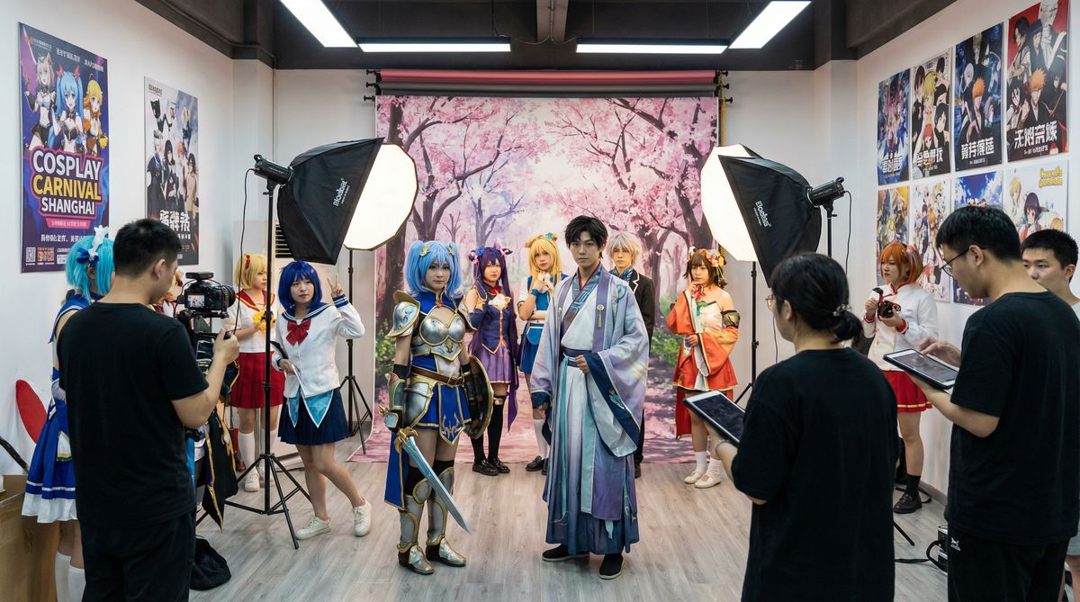 《瞒着丈夫加班的hr》演员 - Cosplay拍摄